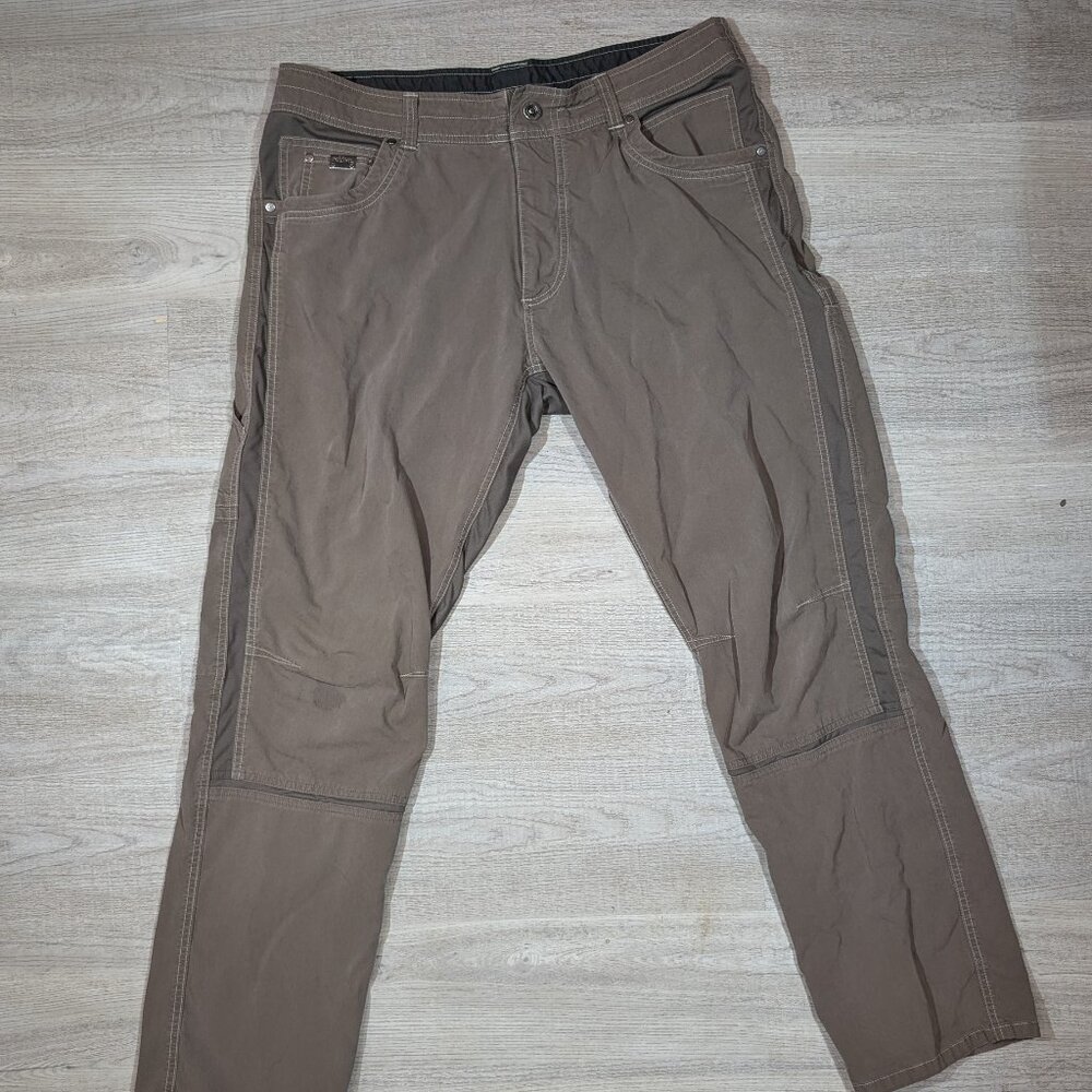 Kuhl Radikl Pants Mens 36x32 (34x30) Brown Hiking Outdoor Stretch Trail Nature